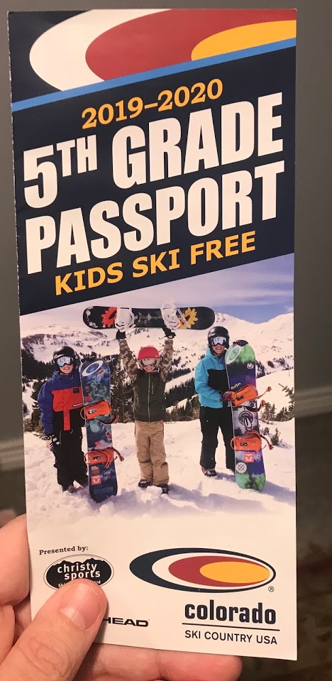 free 5th grade colorado ski pass